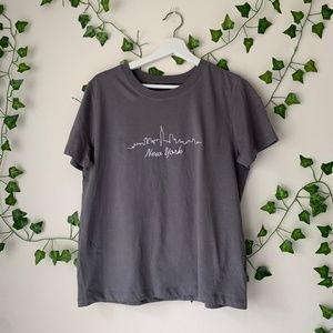 Grey Forever 21 T- Shirt, Size Large